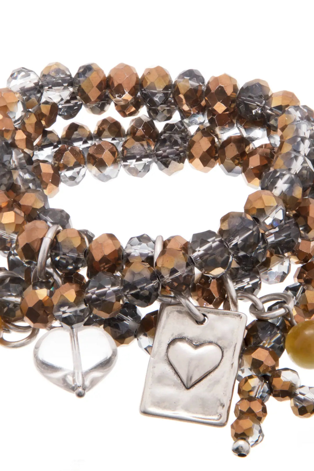 Woke Up Sexy As Hell Again Heart Crystal Boho Wrap Bracelet/Necklace - S/M (14’’) - crystal boho