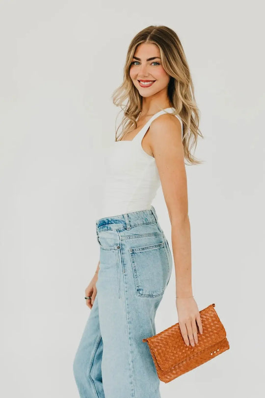 Wrenlee Woven Flap Crossbody