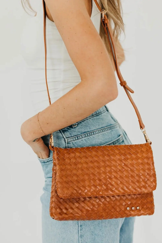 Wrenlee Woven Flap Crossbody