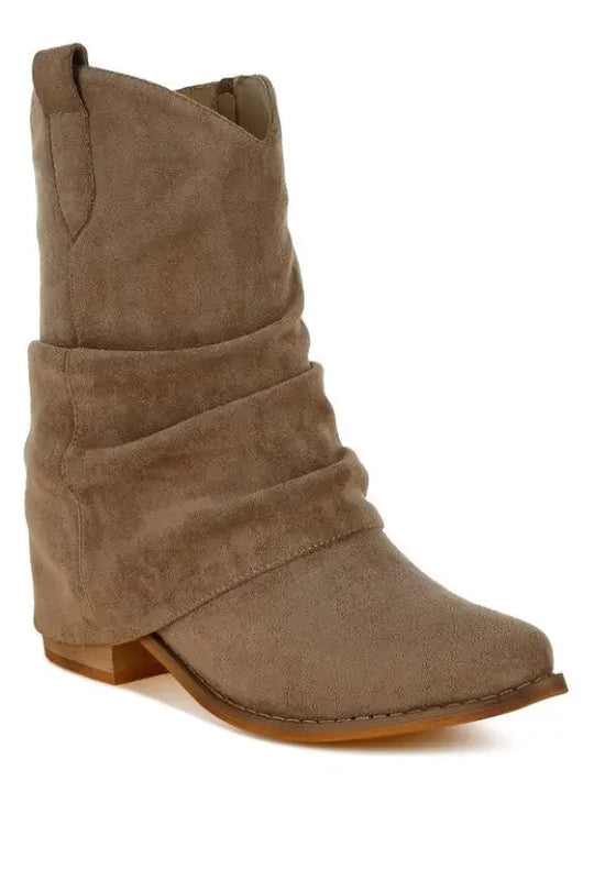 Bronco Slouchy Calf Boots - Shoes