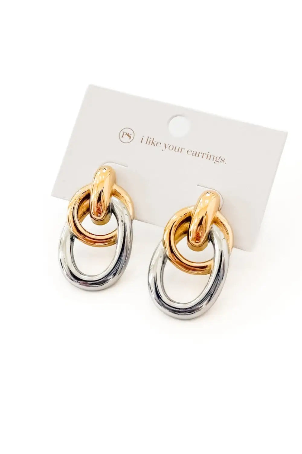 Adelle Two Tone Earrings - Earrings