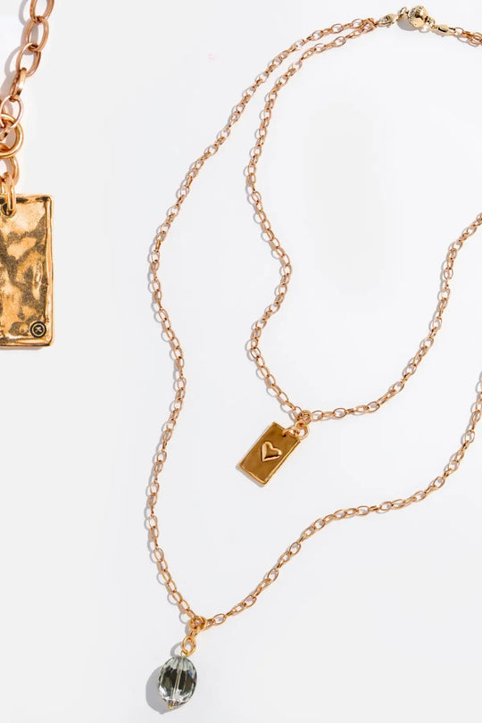 All Is Well Original Lite Necklace - Antique Gold / Smoky Crystal - original lite