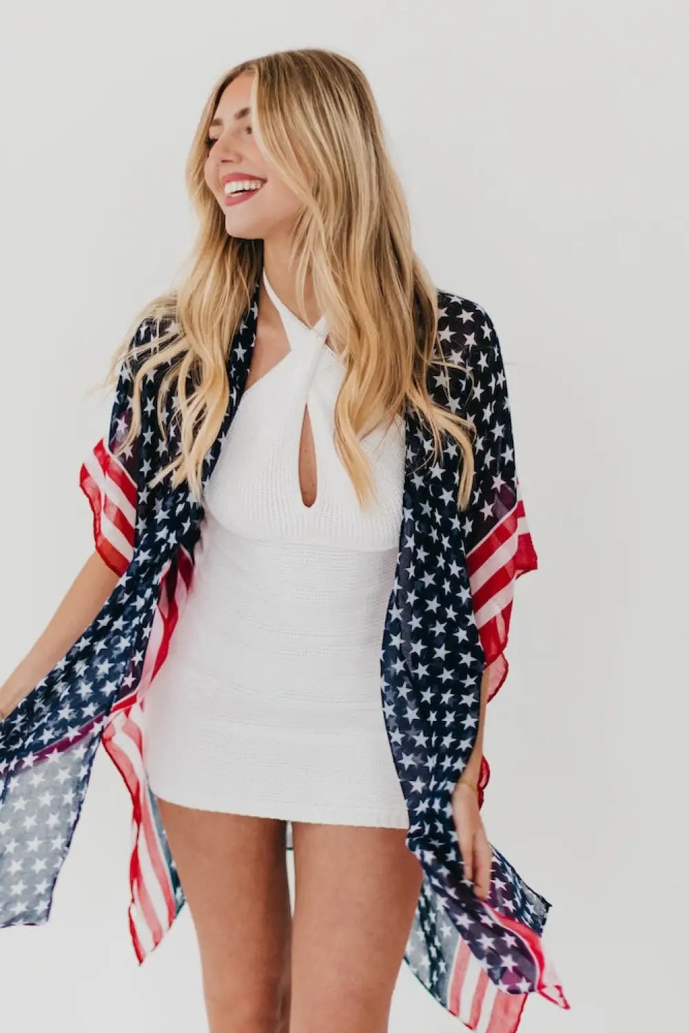 American Women USA Flag Kimono - Kimono