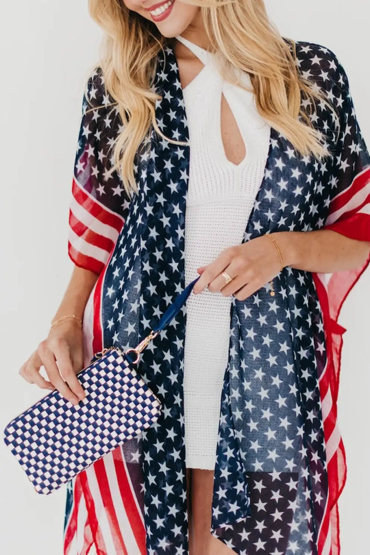 American Women USA Flag Kimono - Kimono
