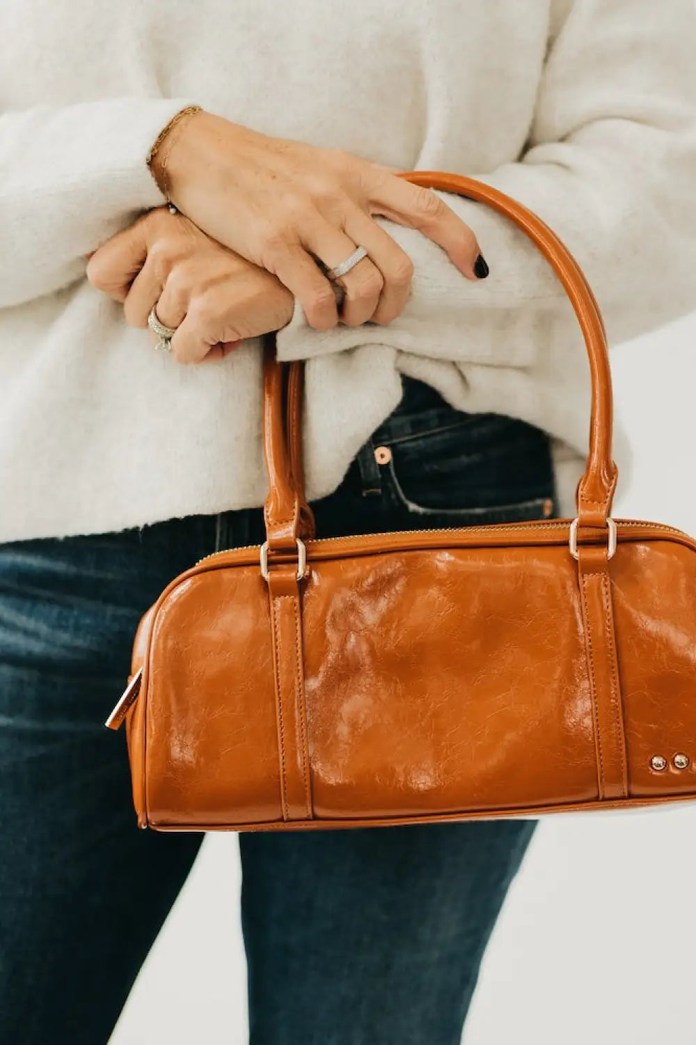 Arlys Barrel Shoulder Bag - Caramel - Barrel Bag