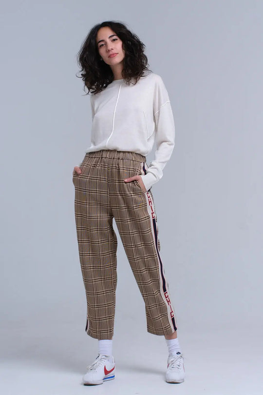 Asymmetric sweater in cream - Sweaters