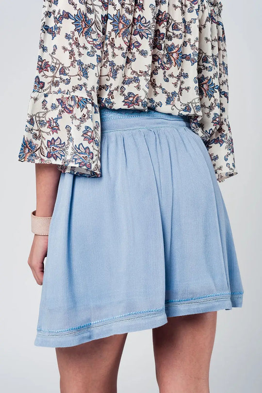 Aztec blue mini skirt - Skirts