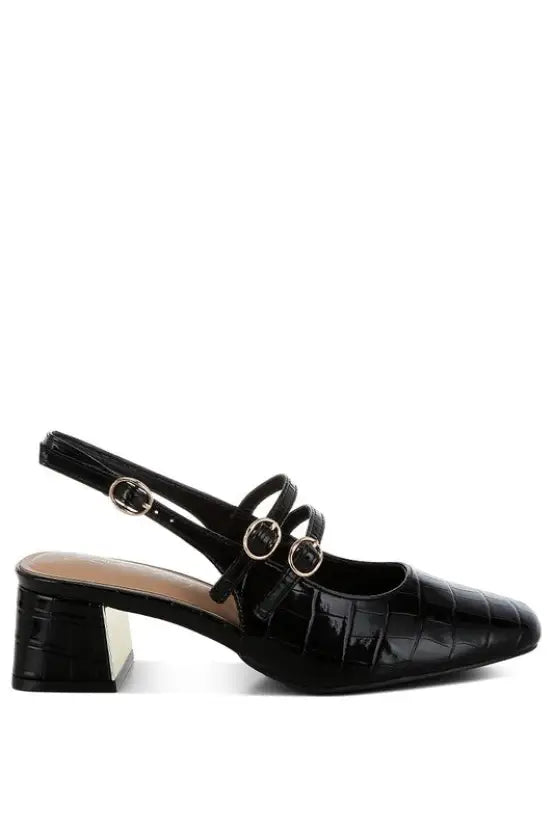 Cananga Block Heel Slingback Sandals - Shoes