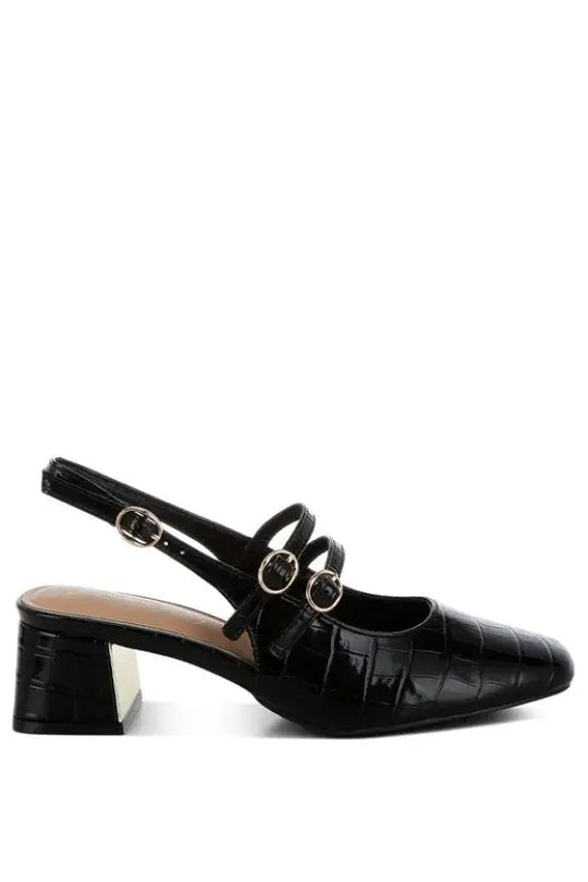 Cananga Block Heel Slingback Sandals - Shoes