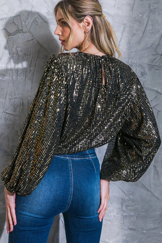 HOPE YOU REMEMBER SEQUIN TOP - TOPS