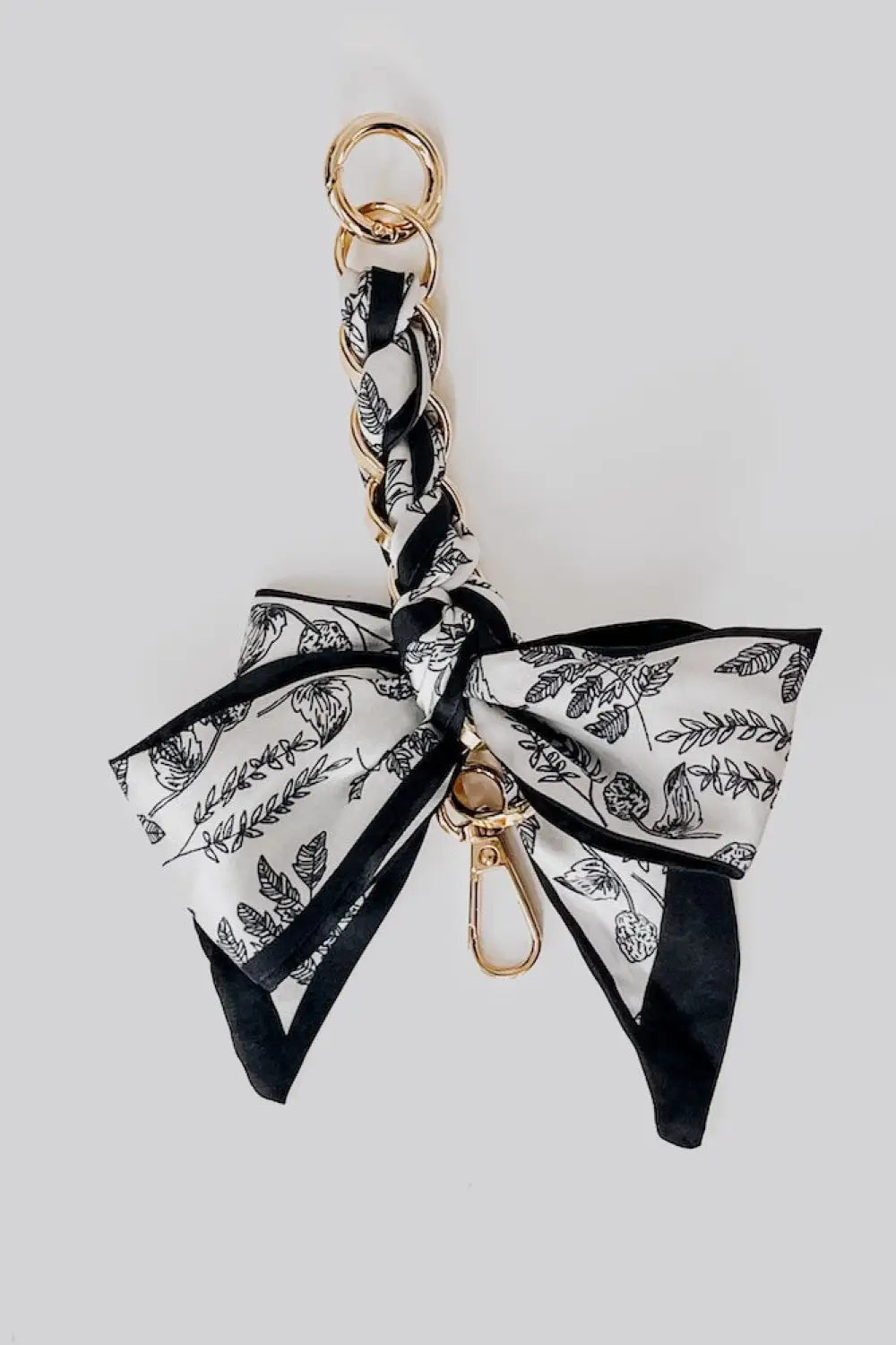 Charmed By Satin Bag Charms - Black Floral - Charms