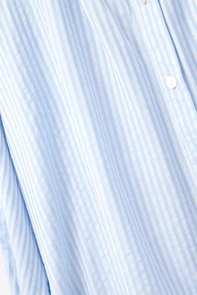 Balloon-Sleeve Striped Blouse in baby Blue - One Size / Blue - Shirts