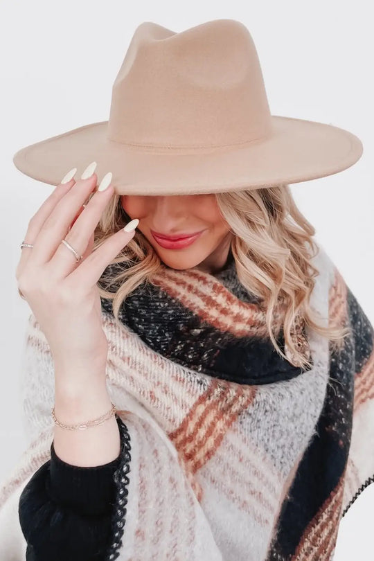 Barcelona Brim Hat - Taupe - Hat