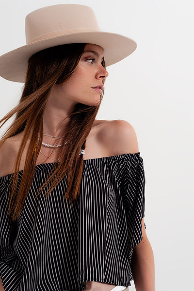 Bardot top in stripe