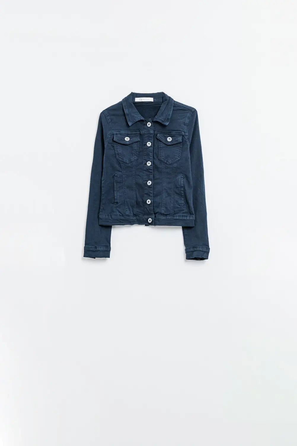 Basic Denim Jacket With Pockets in navy - Coats and Jackets