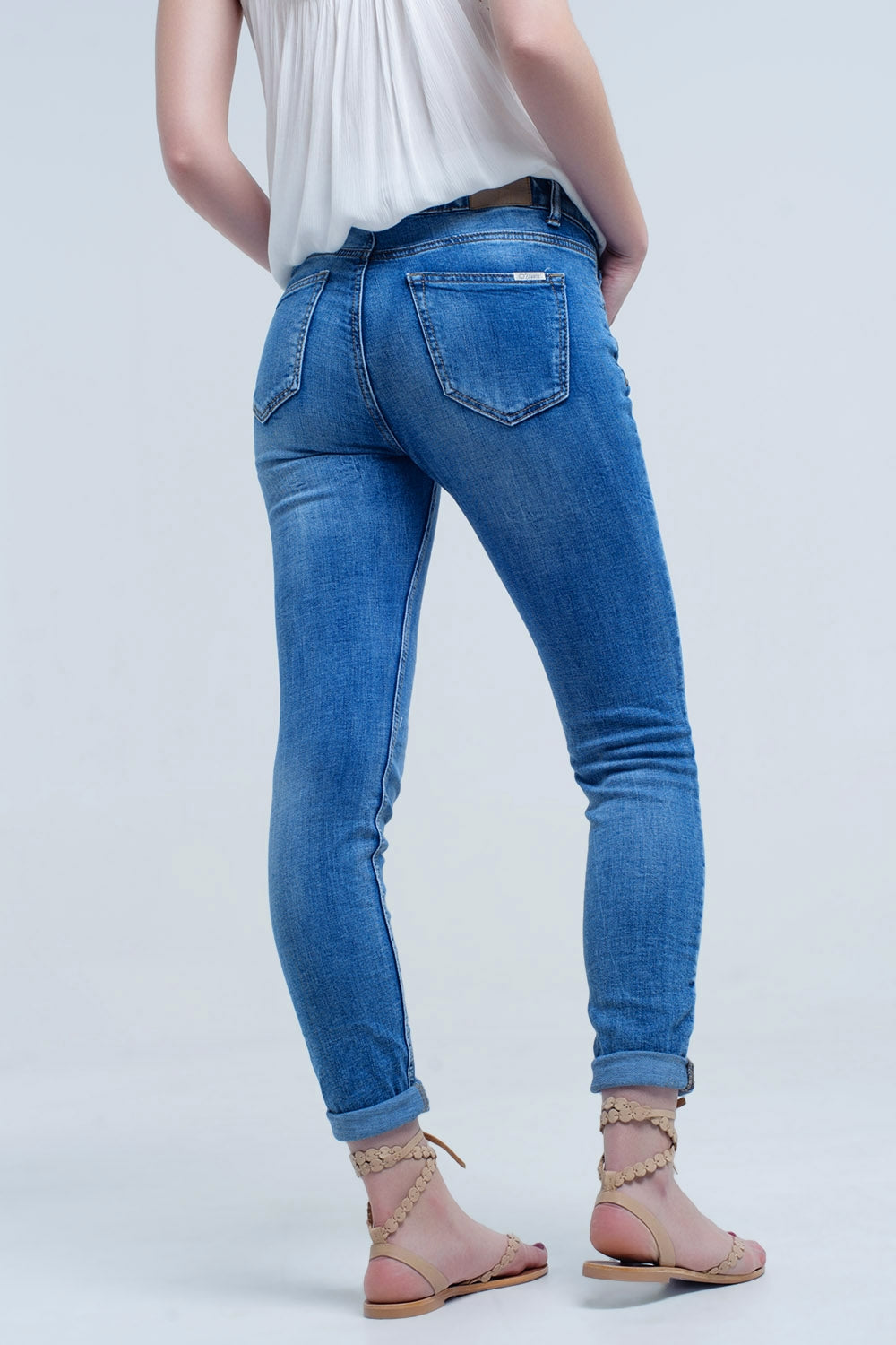 Basic  jeans pants with pockets