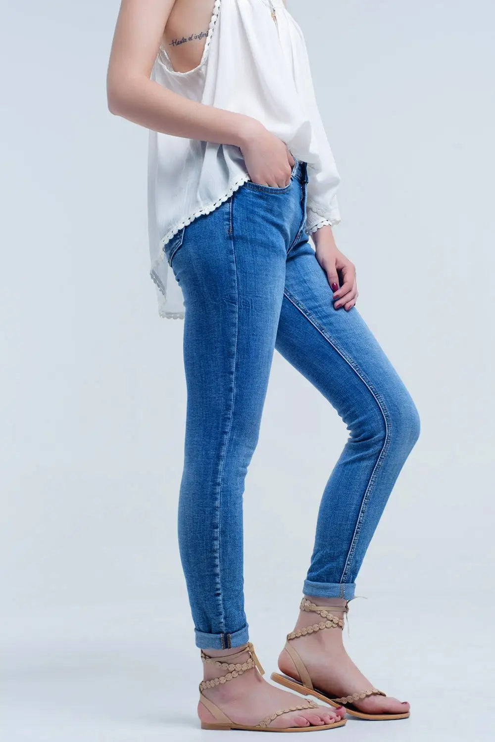 Basic jeans pants with pockets - Jeans