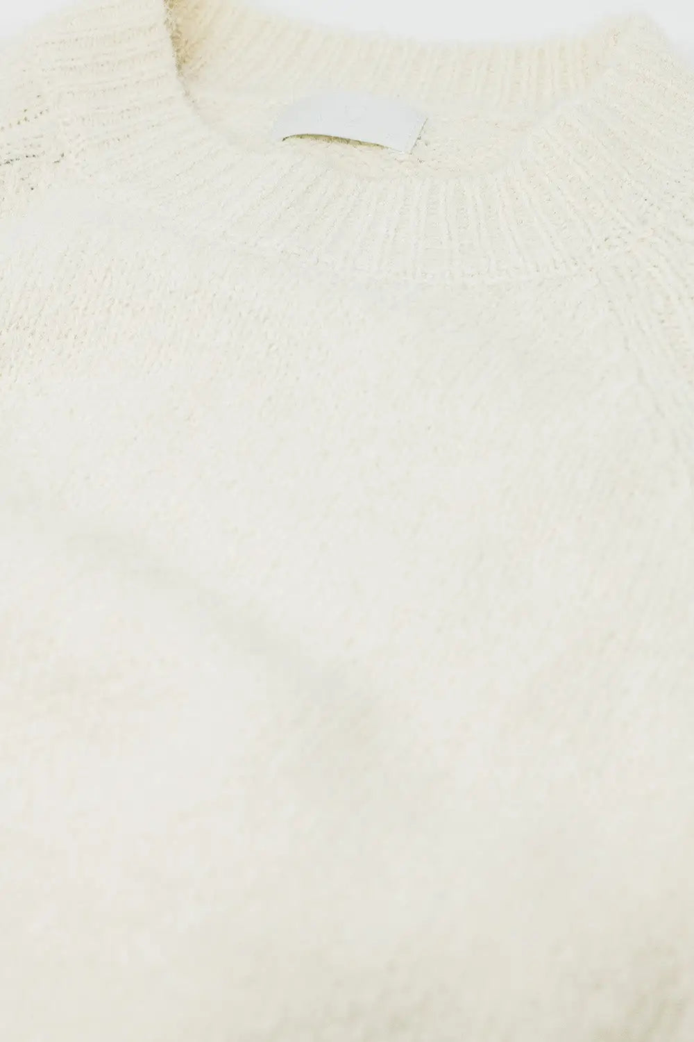 Basic Knited Crew Neck Sweater in cream color - Sweaters