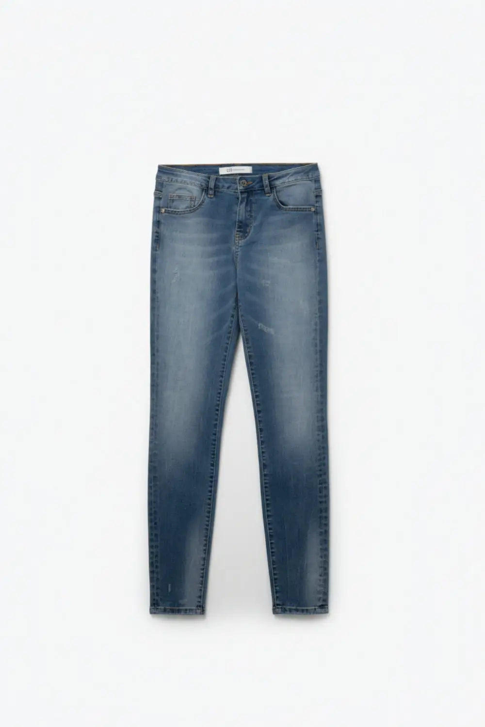 Q2 Basic Stretchy Skinny Jeans in Mid Wash