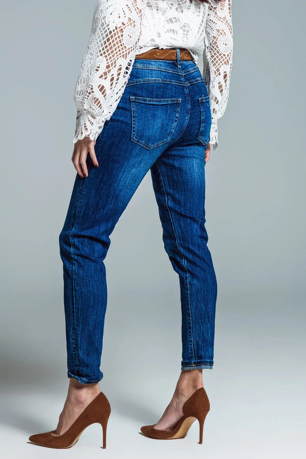 Basic Super Skinny Jeans In Mid Wash - Jeans