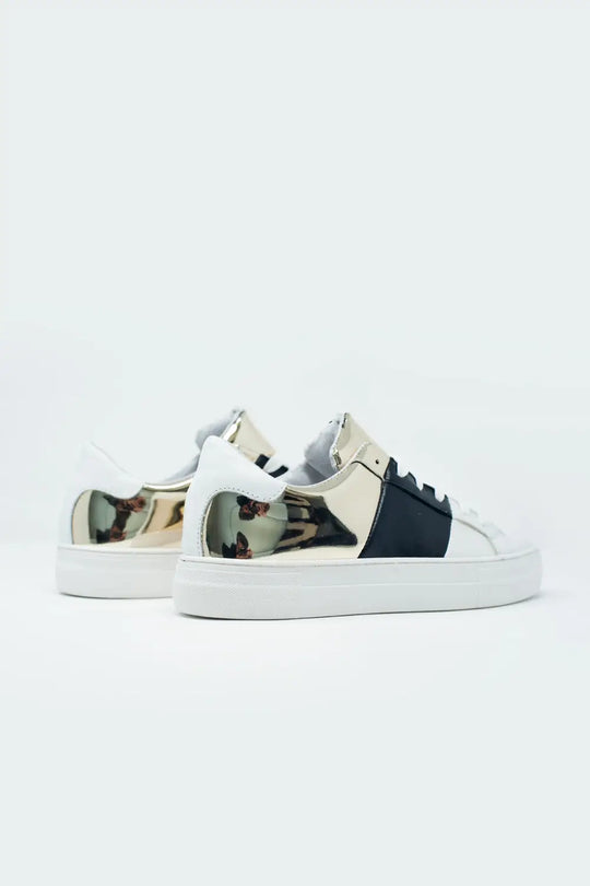 Baskets chunky Noir et or - Chaussures