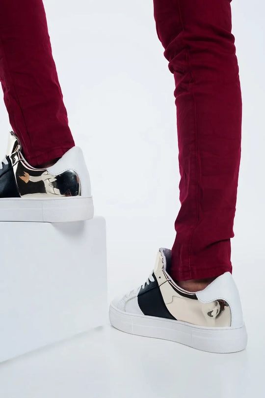 Baskets chunky Noir et or - Chaussures