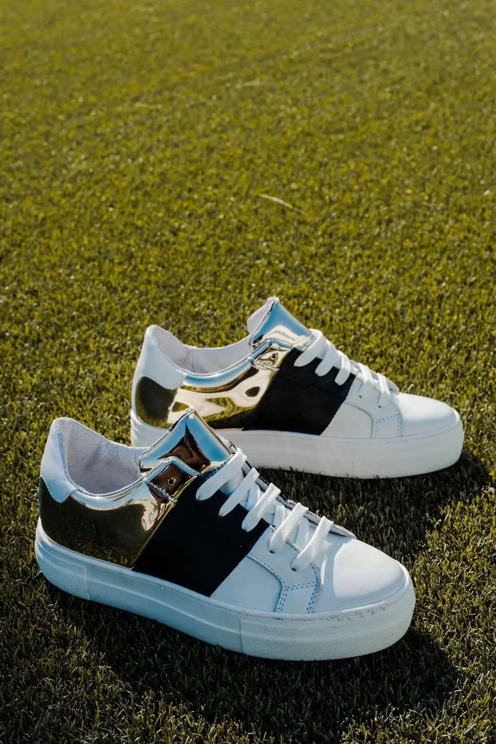 Baskets chunky Noir et or - Chaussures