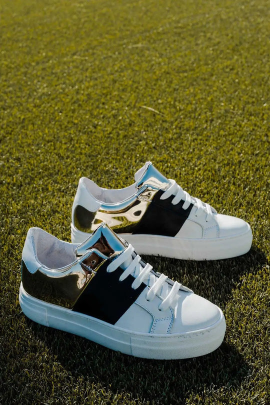 Baskets chunky Noir et or - Chaussures