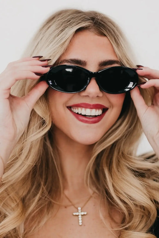 Becky Oval Cat Eye Retro Sunglasses - Sunglasses