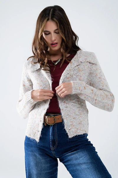 Beige Sweater Cardian - Sweaters