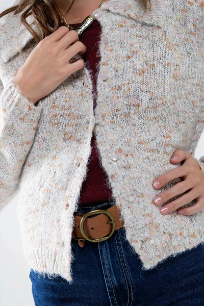Beige Sweater Cardian - Sweaters