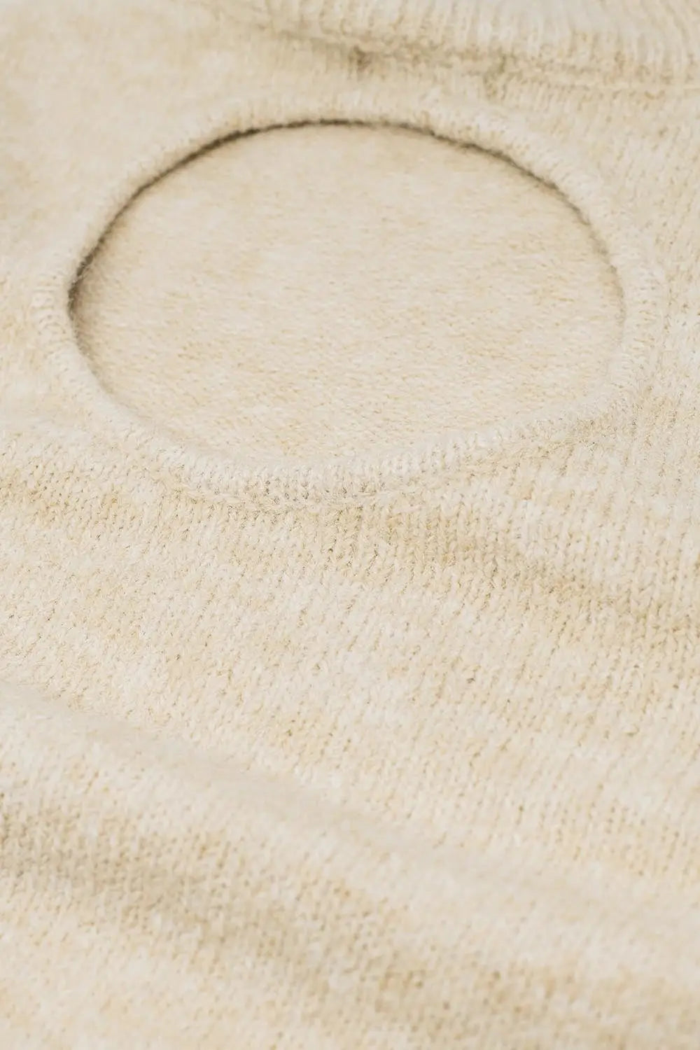 Beige jersey with long sleeves and open back detail - Sweaters