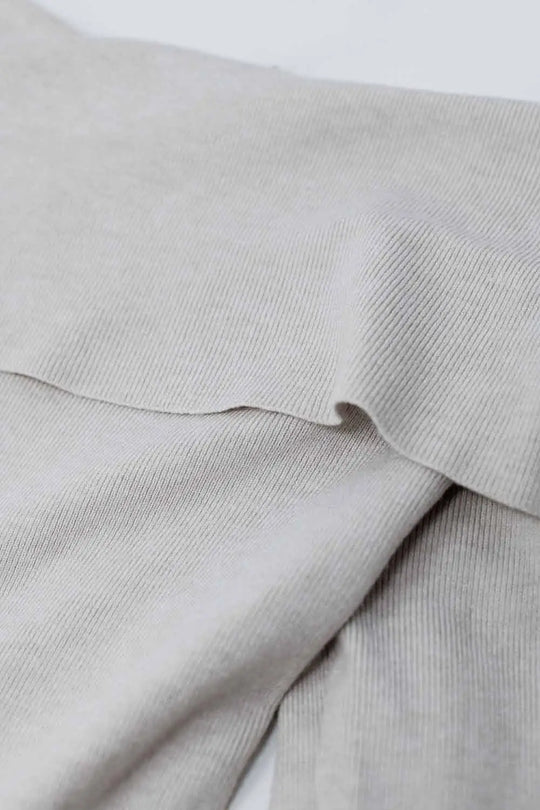 beige knitted dress with boat neck - One Size / Beige - Dresses