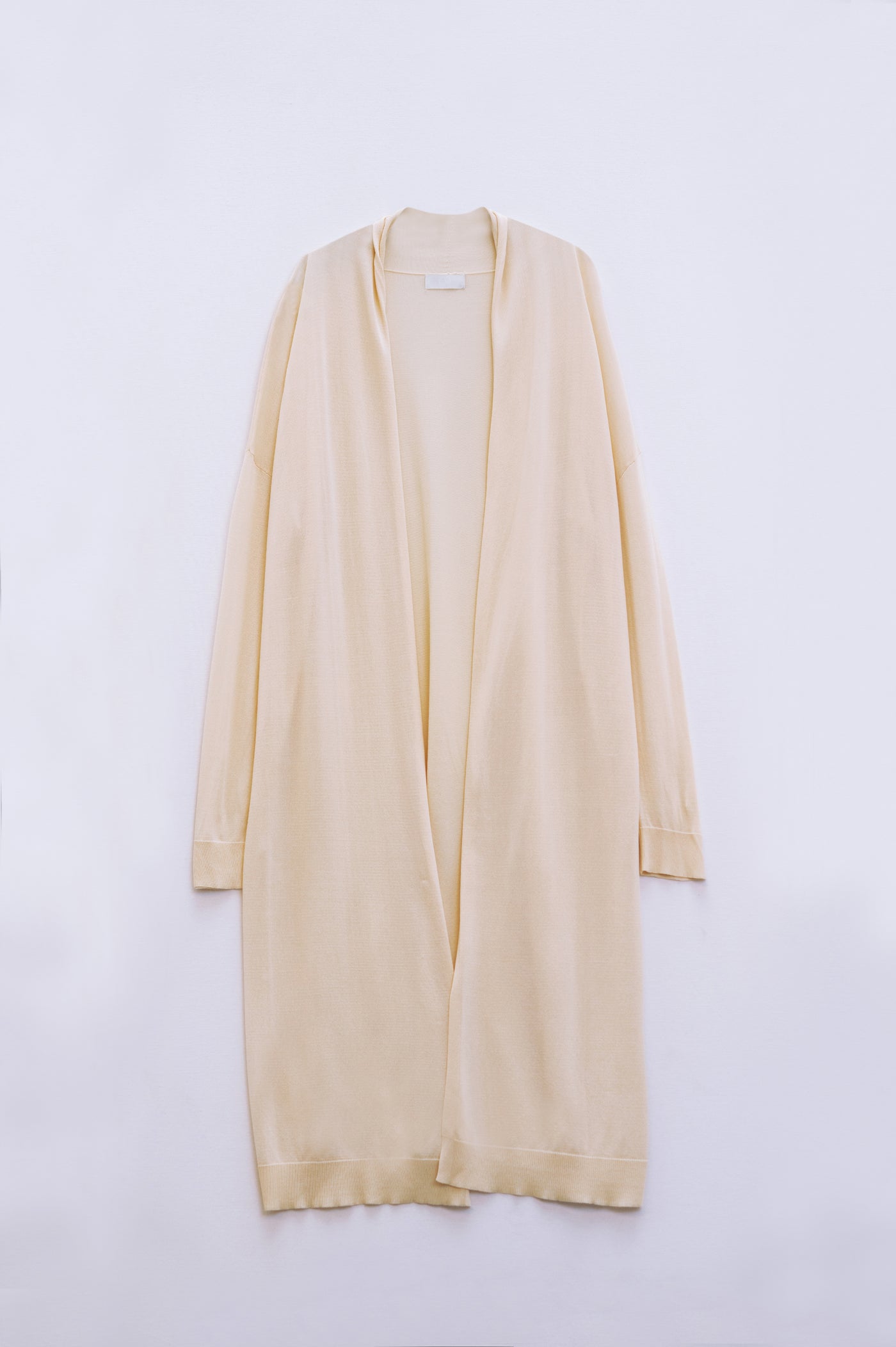 Beige Maxi Open Cardigan Long Sleeve