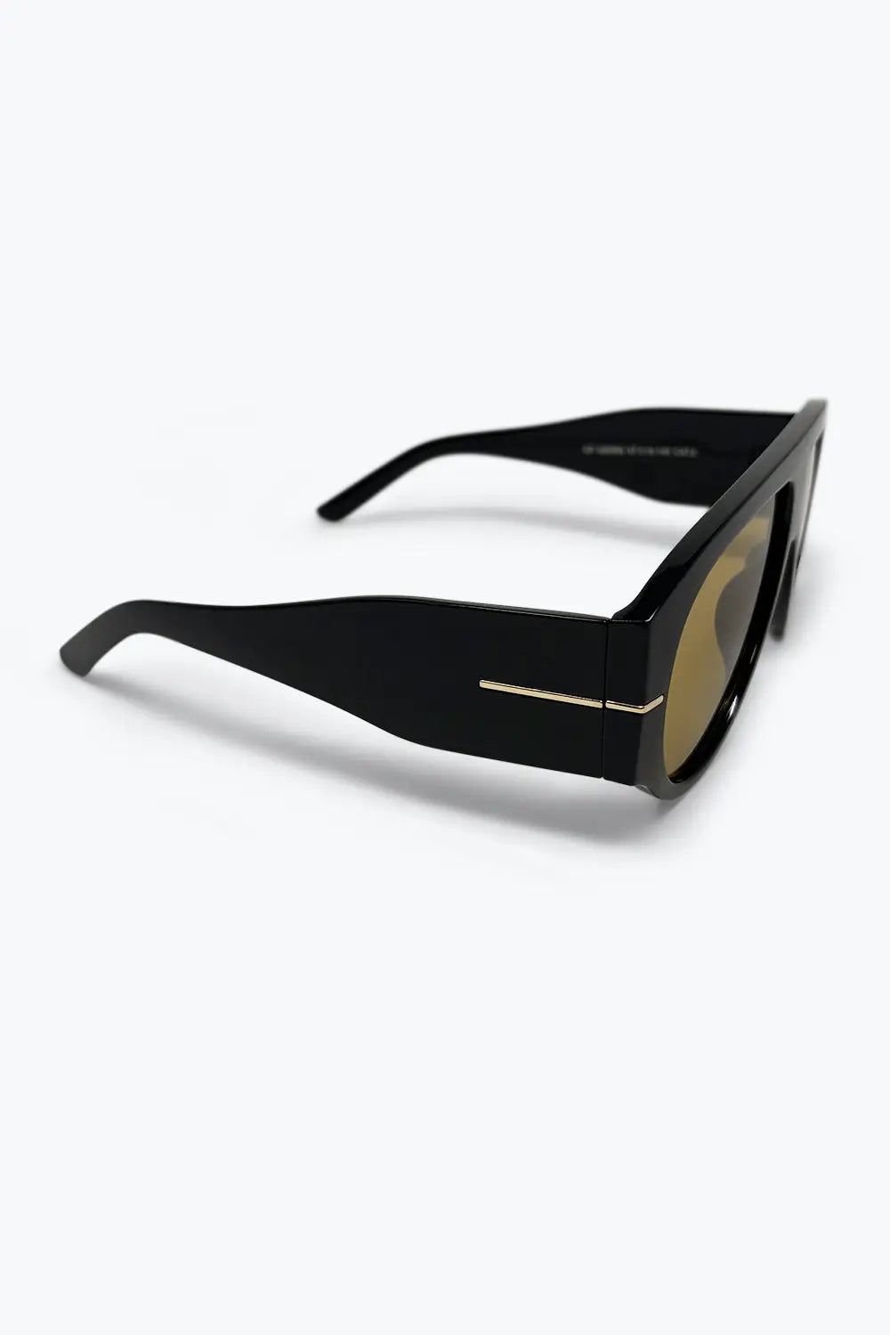 Beige Tortoiseshell Print Chunky Frame Wide Visor Sunglasses - One Size / Beige