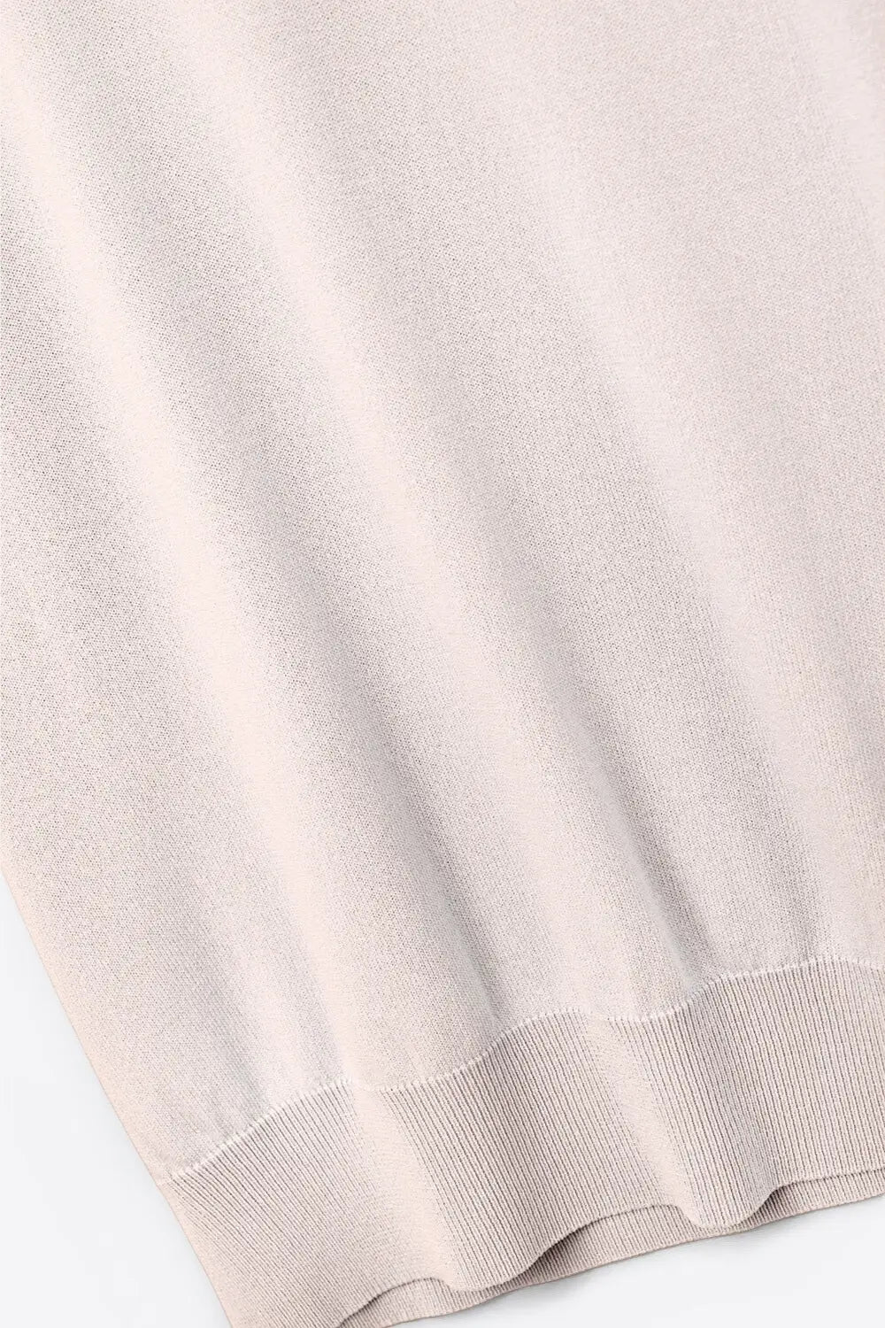 Beige turtleneck sweater with fitted short sleeves - One Size / Beige - Sweaters