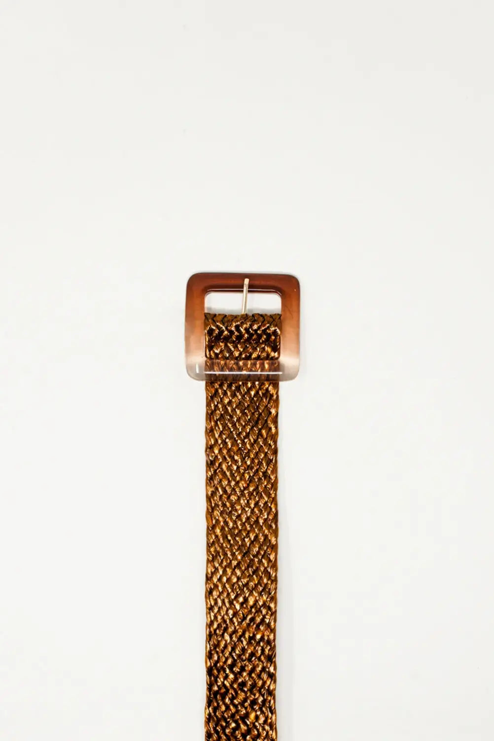 belt with resin buckle in brown - One Size / Brown - Accesory