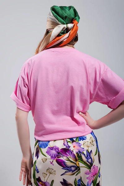 Beverly Hills t shirt in pink - One Size / Pink - Tops