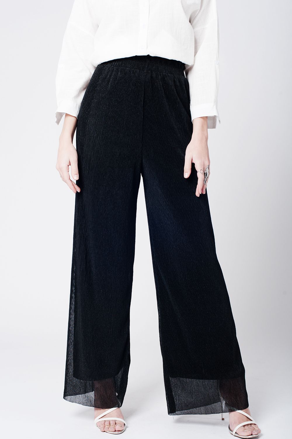 Q2 Black cheesecloth pants