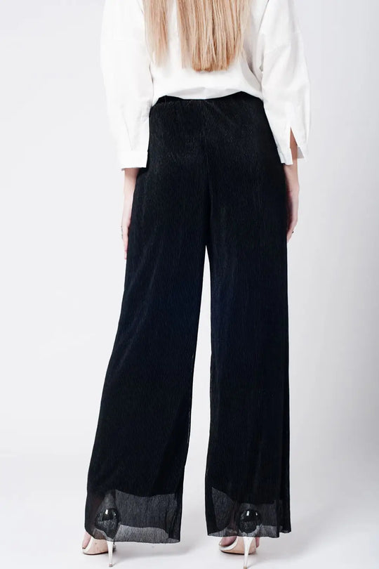 Black cheesecloth pants - Pants