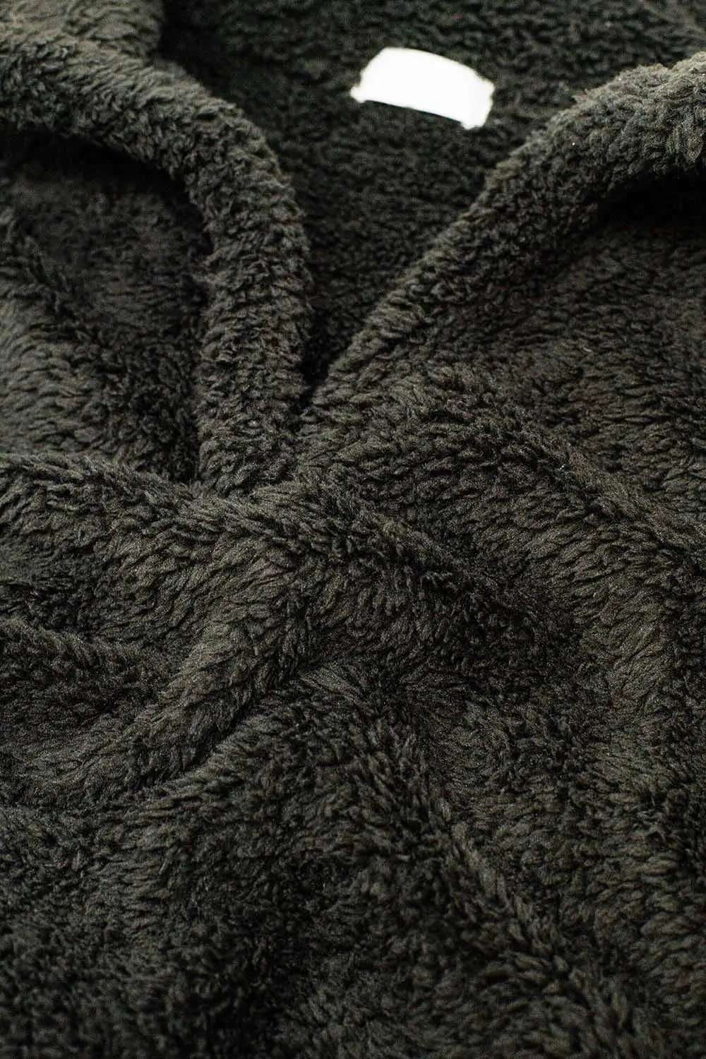 Black fluffy v-neck sweater - One Size / Black - Sweaters