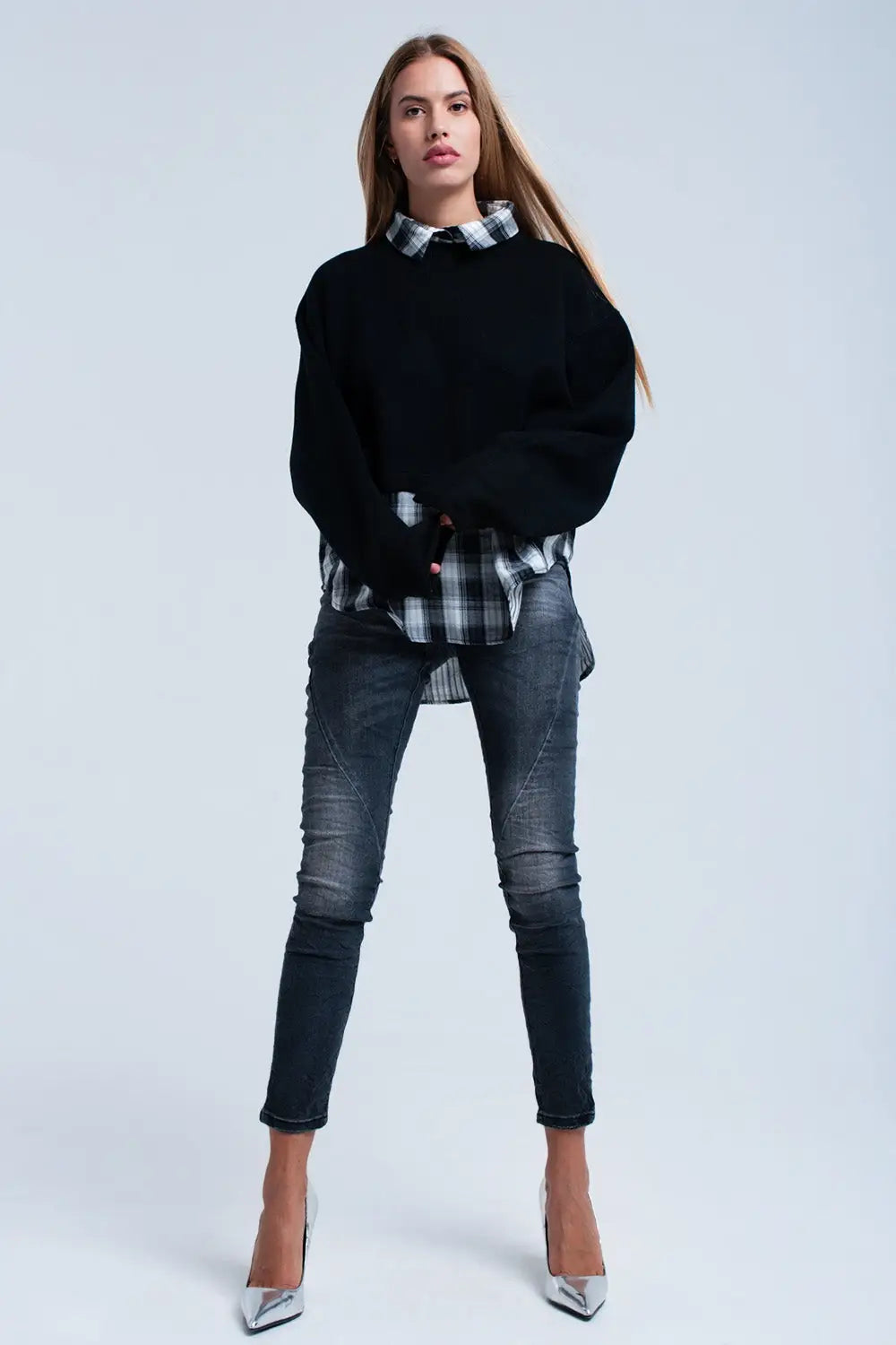Black layering sweatshirt - Sweaters
