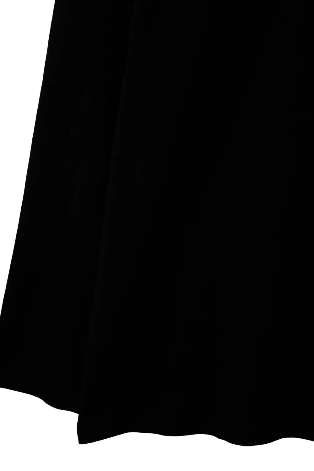 Black Long-Sleeve T-Shirt with Wide Crew Neck - One Size / Black - Shirts