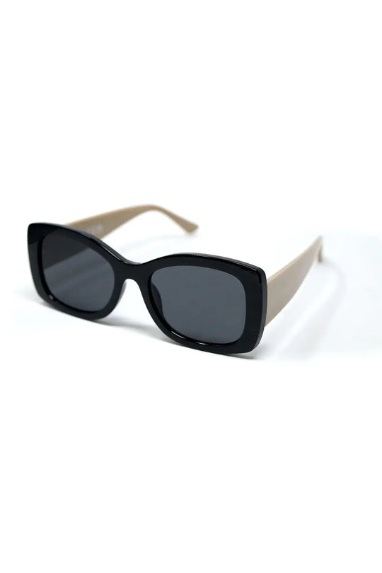 Black Oversized Oval Sunglasses in Acetate - One Size / Black