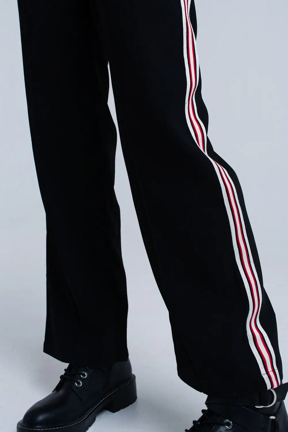 Black pants with stripe detail - Pants