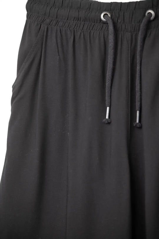 Black wide leg joggers - One Size / Black - Pants
