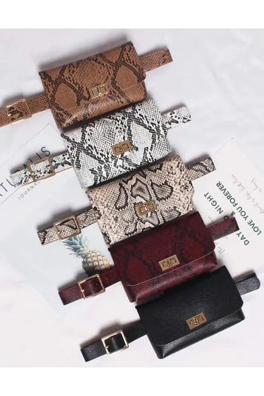 Black Belt Bag Purse - Melissa Jean Boutique