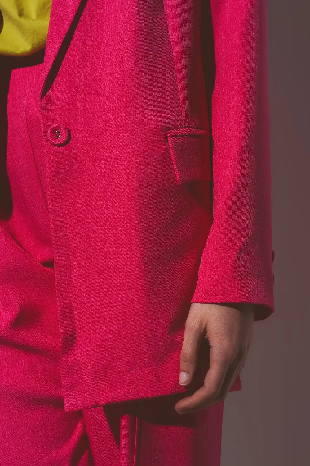 Blazer oversize texturé en rose - Vestes