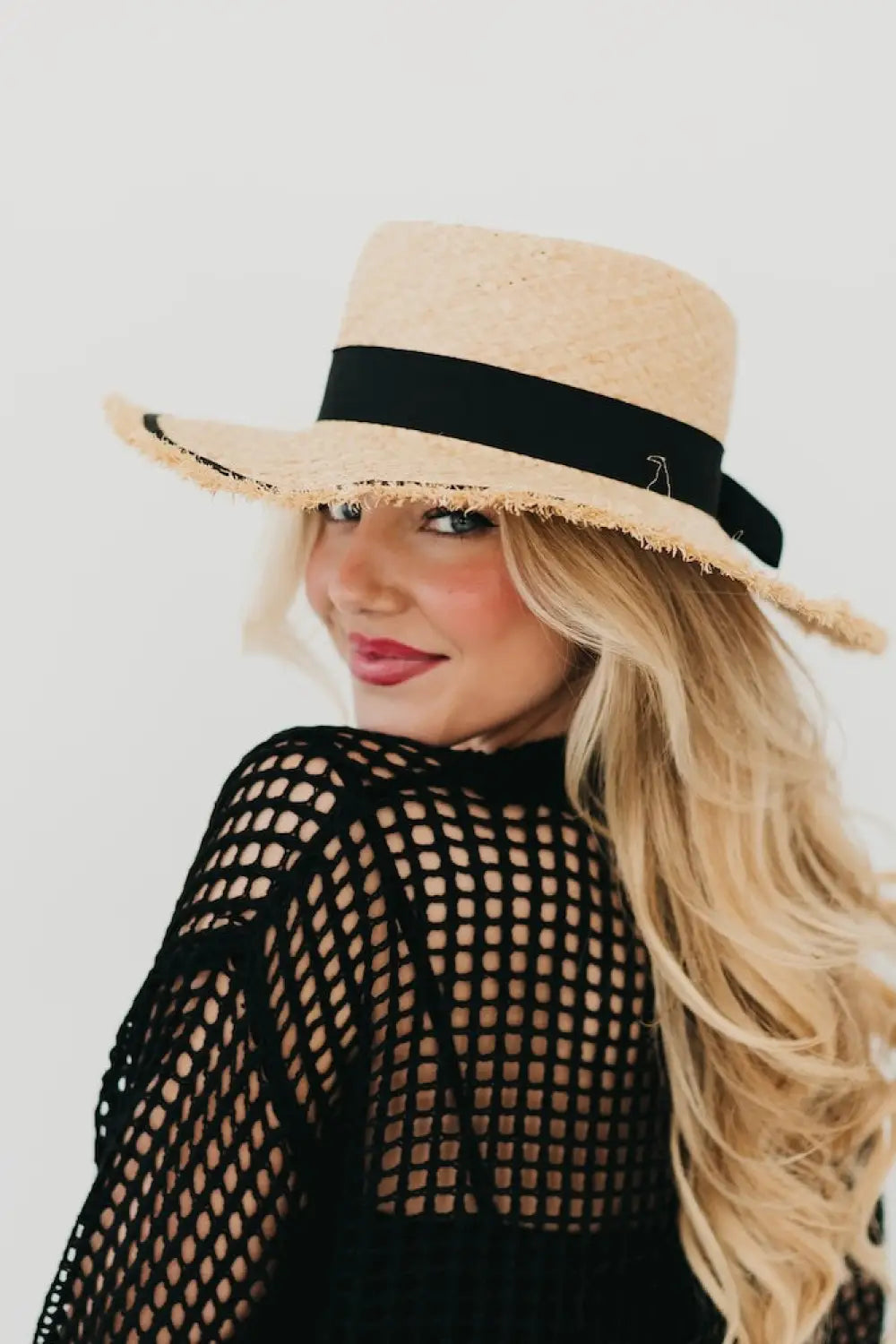 Blaze Bow Fringe Sun Hat - Hat