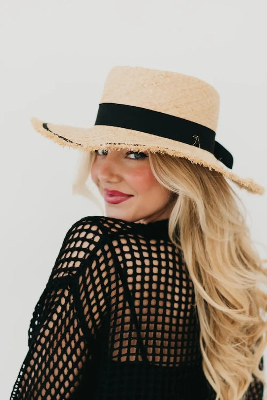 Blaze Bow Fringe Sun Hat - Hat